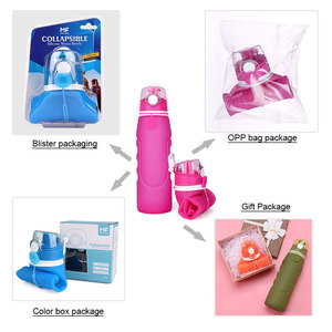 Bouteille d'eau pliable 1000 ml, portable, anti-fuite, en silicone, pour le sport et les activités de plein air - Product Image 2
