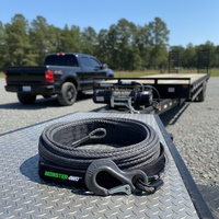 Monster4WD 50 ft 1/4 Inch Câble de treuil synthétique pour chasse-neige ATV et treuil électronique