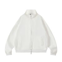 Neu eingetroffene modische Allround-Freizeitjacke mit lockerem Stehkragen, Bomberjacke, Athleisure-Trainingsanzug, Jacke mit durchgehendem Reißverschluss