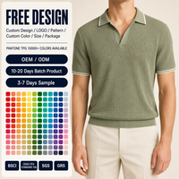 Pull Polo en Coton Tricoté Gaufré pour Homme avec Logo Personnalisé, Anti-rétrécissement, Facile d'entretien, Coupe Moderne, Marque Privée, OEM, Vente en Gros