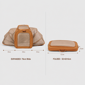 Sac à dos de transport pour chat pliable à double expansion, respirant, en tissu Oxford et maille, sac de <span class=keywords><strong>voyage</strong></span> pour animaux de compagnie, à porter à la main ou à l'épaule, pour chats de 3 à 5 kg - Product Image 5