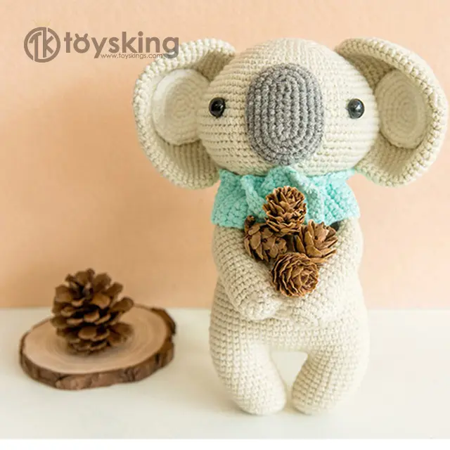 TK Handmade Amigurumi Crochet Koala Doll Toyw 100% Manual Knitted from China Factory Customized