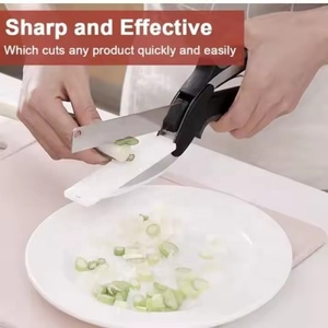 <span class=keywords><strong>HelloWorld</strong></span> 2in1 Ciseaux de coupe de fruits et légumes alimentaires Ciseaux de cuisine polyvalents en acier inoxydable avec couteau et planche à découper - Product Image 3