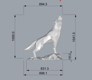 Decorazioni per interni di <span class=keywords><strong>Design</strong></span> moderno di dimensioni personalizzate in fibra di vetro galvanica <span class=keywords><strong>sculture</strong></span> di lupo - Product Image 3