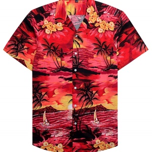 Camisa Hawaiana Ecológica con Estampado de Hojas de Coco - Camisa de Manga Corta para Hombre con Botones, Logotipo Personalizado, Transpirable, Venta al Por Mayor para Ropa de Resort - Product Image 3