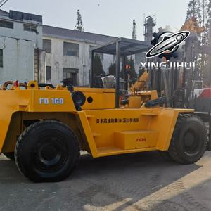 Chariot élévateur TCM FD160Z8 10 tonnes d'occasion, chariot élévateur japonais 16 tonnes, moteur Isuzu 6BG1, machine d'occasion, chariot élévateur à essence, 3000 mm, 16000 kg - Product Image 2