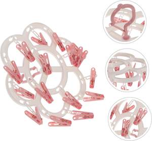 Cintre de séchage de chaussette en plastique multifonctionnel en forme de pétale de vente chaude avec 12 chevilles - Product Image 5