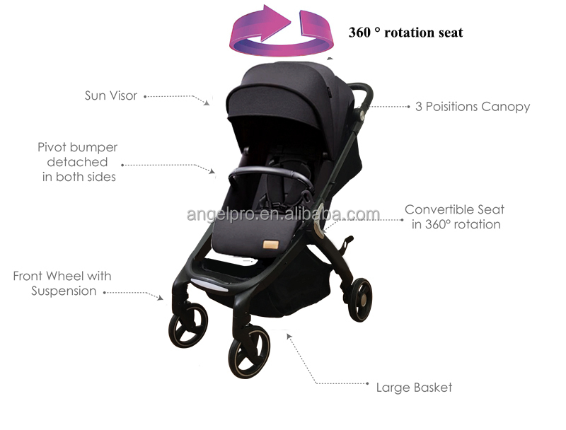 customized baby stroller 360 degree rotated two way facing reversible magic stroller baby