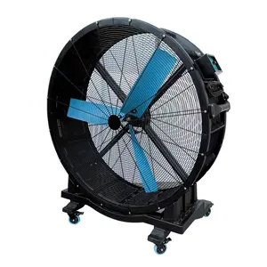 Large volume free installation 1.5m industrial large moving steel fan for fitness with wheel PC Big Resistance Fitness Fan