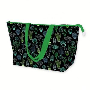 Custom Printed <b>Waterproof</b> Foldable Cute Fresh Patterned Polyester Tote Beach Bags Summer Autumn Spring Beach Outings Bulk Order - Product Image 3