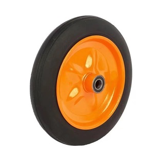 Roues en caoutchouc massif de 14 pouces avec jante en acier renforcé pour chariots et chariotages, usage industriel durable - Product Image 2