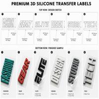 Étiquette thermocollante personnalisée pour vêtements, gaufrée 3D, 50x18mm, logo personnalisé pour veste, manteau, marque, usine OEM, vente en gros