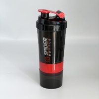 Bouteille Shaker de Sport Personnalisée avec Logo, Sans BPA, Compartiment de Rangement pour Poudre de Protéines et Pilules