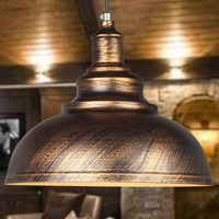 LED Pendentif Éclairage En Métal Vintage Abat-Jour En Fer Lustre Pendentif Lumière