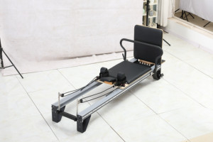 Equipo de Pilates Reformer de Aluminio Portátil para Gimnasio en Casa, Estudio, Fitness, Yoga y Ejercicio Comercial, con Base de Aleación - Product Image 2