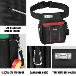 Magnetic Waterproof Tool Belt Men 10 Pockets Heavy Duty Padded Handle Tool <b>Pouch</b> Magnet Holster <b>Nails</b> Detachable Adjustable - Product Image 6