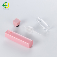 Botol plastik pembersih tangan Mini EU gratis sampel/desain 20ml botol parfum isi ulang botol kemasan persegi warna kustom