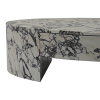 Salon de luxe personnalisé go kart table basse circulaire en marbre dans l'usine chinoise Tables basses en marbre blanc