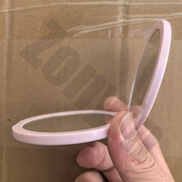 Miroir de poche pliable double face personnalisé Zonyin avec logo, mini miroir compact rose pour le maquillage et les voyages avec grossissement 2x