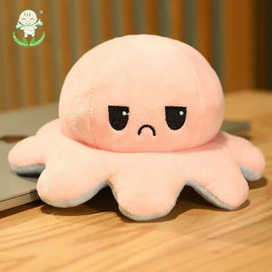 Poupée de poulpe en <span class=keywords><strong>peluche</strong></span> réversible mignonne-Flip pour montrer différentes humeurs Adorable jouet en <span class=keywords><strong>peluche</strong></span> pour la décoration des enfants. - Product Image 3