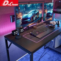 Escritorio para Juegos Foshan con Estante de Almacenamiento y Luz Ambiental LED
