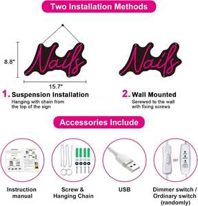 Letreros de Neón LED Flexibles, Barras de Luz Decorativas para Salones de Belleza, Pubs, Clubes, Decoración de Paredes, Dormitorios, Hoteles, Plástico, 5V, Regulable - Product Image 2