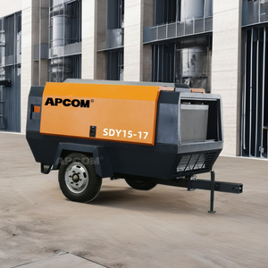 APCOM SDY15-17 15 M3/min 17 <strong>bar</strong> 160kw Portable Electrical Rotary Screw air Compressor Compressors Aircompressors with 2 Wheel - Product Image 4