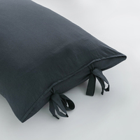 Taie d'oreiller tendance 2026 style sangle, moderne et écologique, 100 % polyester, couleur unie douce, avec attaches ajustables, pour la maison et l'hôtel