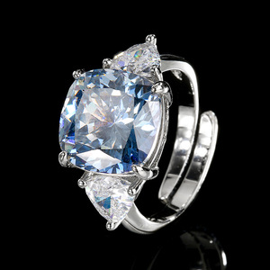 2025 high-end Jewelry Copper Gold-plated Simulation Bird's Nest Cut Nordic Blue Retro Temperament Set Main Stone 12*12 - Product Image 6