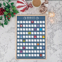 Planificateur de films à gratter sérigraphié : 100 films et idées de soirées romantiques – Cadeau de Noël et de vacances