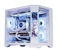 Casing Pc Gaming penuh Casing Gaming putih kabinet Pc ATX Casing komputer Tower Casing kabinet Gamer Pc Atx dengan layar LCD