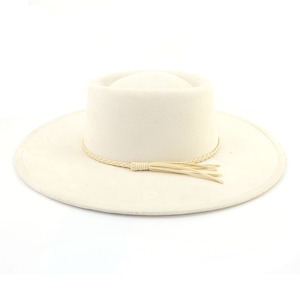 Lớn vành Fedora <span class=keywords><strong>Hat</strong></span> rắn màu chống nắng tùy chỉnh thiết kế tua trang trí ngoài trời giản dị câu cá - Product Image 5