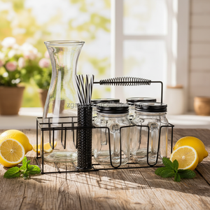 Clear Glass <strong>Mason</strong> <strong>Jar</strong> Mug With Handle Lid Straw 480Ml 16Oz Food Grade Juice Drink Water Bottle - Product Image 2