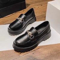Mocassins à Talons pour Femme, Nouvelles Collections 2025, Mode Printemps-Automne, Chaussures Richelieu en Cuir PU