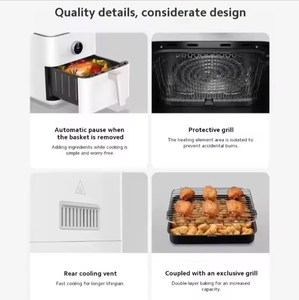 Nueva freidora de aire inteligente <span class=keywords><strong>XIAOMI</strong></span> <span class=keywords><strong>MIJIA</strong></span>, versión tierna asada de 6,5 L, horno negro, freidora ligera de aceite bajo, hornos domésticos de gran capacidad - Product Image 3