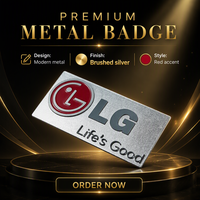 Plaque signalétique en aluminium avec logo métallique personnalisé, estampage, sablage et laque rouge