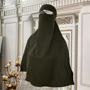Yibaoli 2022 Desain Baru Muslim Nida 12 Warna Kerudung Islami Saudi Niqab Half Niqab