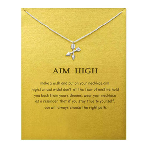 Collana con ciondolo freccia moda <span class=keywords><strong>per</strong></span> <span class=keywords><strong>donna</strong></span> collana con dichiarazione di colore argento dorato amici <span class=keywords><strong>per</strong></span> sempre gioielli regali con carta - Product Image 4