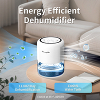 Penjualan Terlaris 1300ML Dehumidifier Kecil Pintar Portabel untuk Kesehatan di Rumah