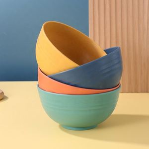 4PCS Safe BPA Free Eco Friendly Big Eating <b>Bowls</b> Unbreakable Large <b>Cereal</b> Wheat <b>Straw</b> <b>Bowls</b> Set - Product Image 5