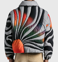 Manteau d'hiver unisexe grande taille avec logo personnalisé, doudoune matelassée en duvet de canard et d'oie, imprimé noir, coupe-vent streetwear