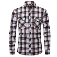 Kemeja Flanel Kasual Pria Terbaru Laris Manis, Bahan Katun 100% Ringan dan Bernapas, Lengan Panjang, Fashion Musim Panas, Pasokan Pabrik