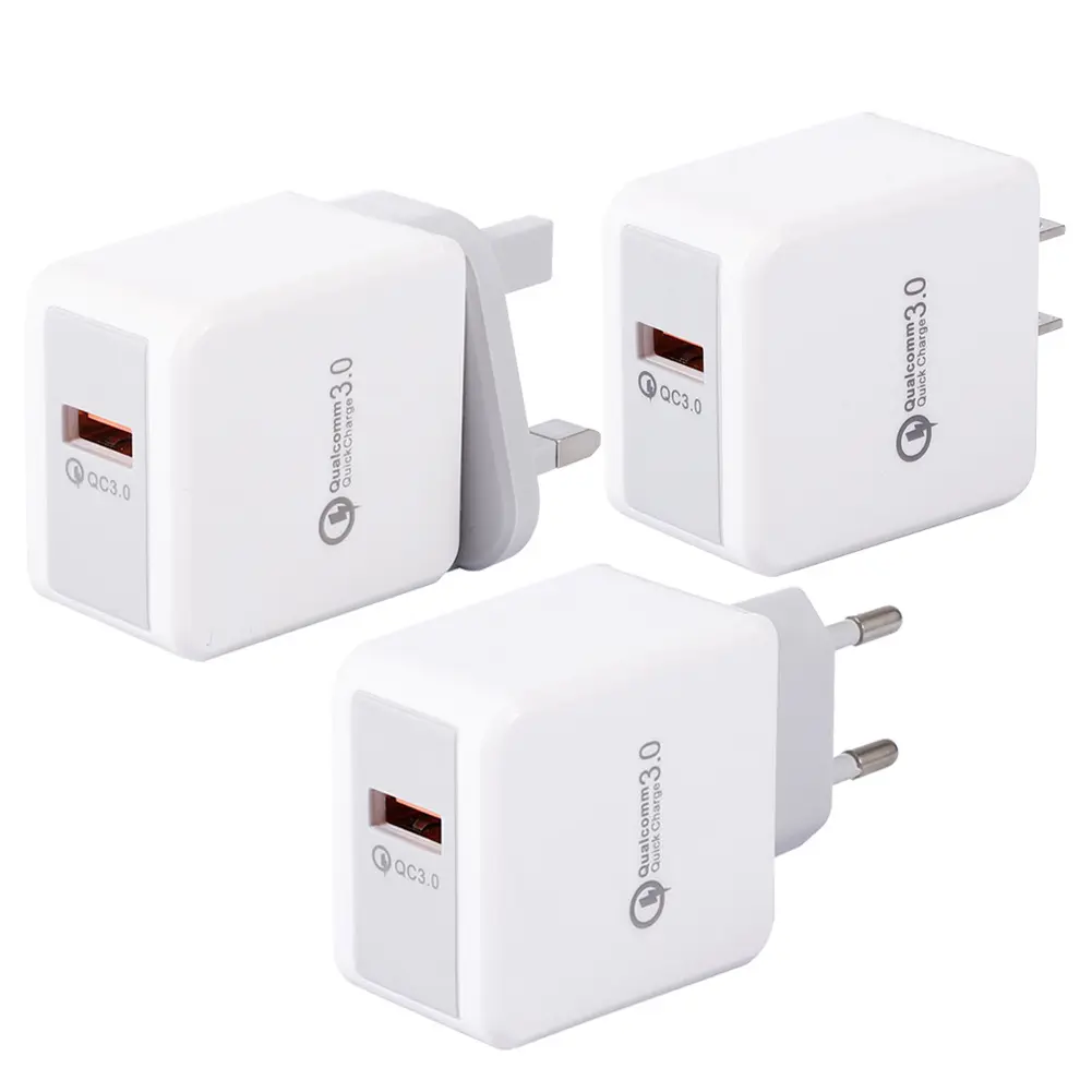Mobile Phone Charger Quick Charge QC 3.0 18W Fast Charging EU US Plug Adapter Wall USB Charger For iPhone Samsung charger