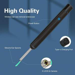 Otoscope sans fil HD avec caméra pour l'élimination du cérumen, outil électrique rechargeable par USB, nettoyeur d'oreilles intelligent Wi-Fi - Product Image 2