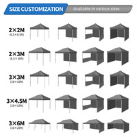 Cubierta de repuesto para toldo de poliéster impermeable con marco de aluminio 10x10, impresión digital, para carpa de ducha 3x3, para uso exterior e interior