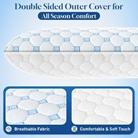 Oreiller mince de 2,75 pouces pour le soutien du cou, idéal pour les dormeurs sur le ventre et le dos, ultra-plat en fibre de polyester, pour un sommeil réparateur, qualité hôtelière