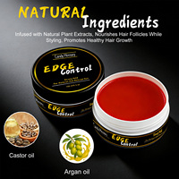 Marque privée Huile d'argan biologique et de ricin vegan Tenue forte Produit de coiffure Longue durée Haute brillance Contrôle des bords
