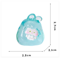 Objet lumineux mini mignon lueur dans la nuit charme résine lapin chine sac aveugle jouet miniature bébé poupée figurine et accessoires