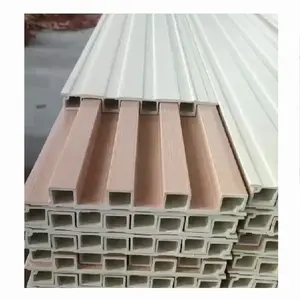 Factory Indoor Decor Wood Plastic Composite Pvc wpc Coated Cladding Fluted Wall Board Interior Wpc Wall Panel