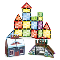 Ensemble de carreaux magnétiques en plastique de haute qualité Figure géométrique blocs de construction magnétiques jouets éducatifs STEM pour les enfants
